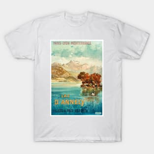 Vintage Travel Poster France Lac DAnnecy T-Shirt